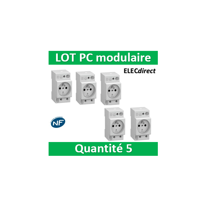 Schneider - Resi9 XP - Prise de courant 2P+T 16A - 250V - R9PCS616x5