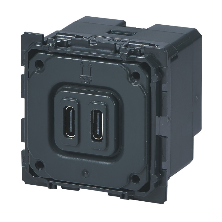 Legrand - Céliane - Mécanisme Double Prise USB - type C - 3A - 15W - Réf : 067466