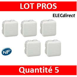 Legrand - Boîte de dérivation étanche IP55 - 65x65x40 - 092005x5