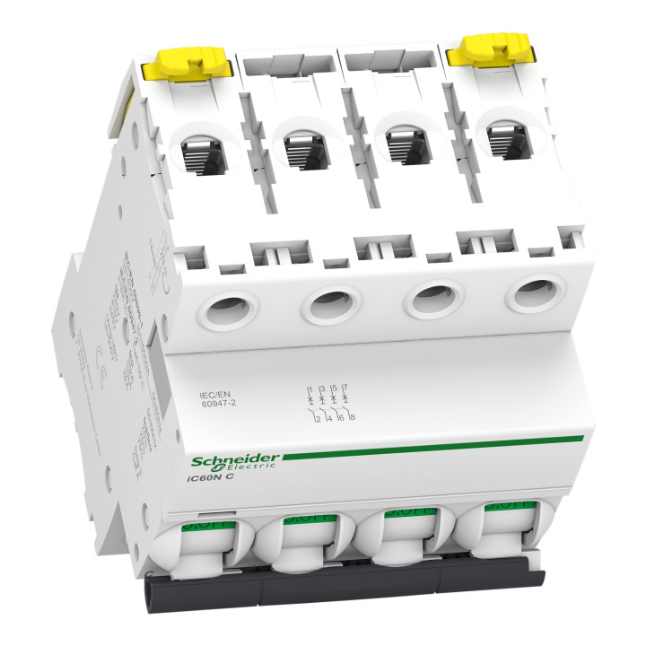 Schneider - Acti9 - iC60N - Disjoncteur - 4P - 16A - 6kA - courbe C - Réf : A9F77416