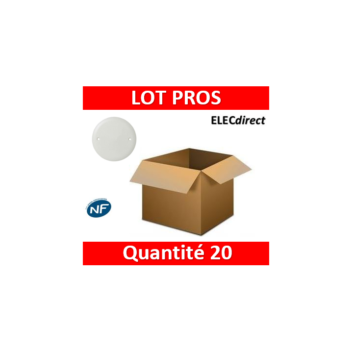 Legrand Batibox - Couvercle universel D85mm - pour boîte 1 poste - 080180x20