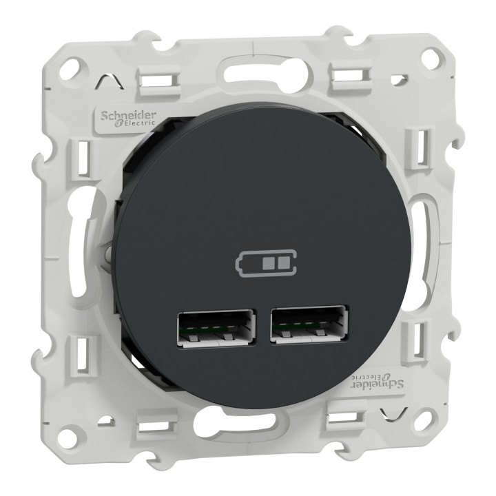 Schneider Odace - Prise Double USB 2.1A-  S540407