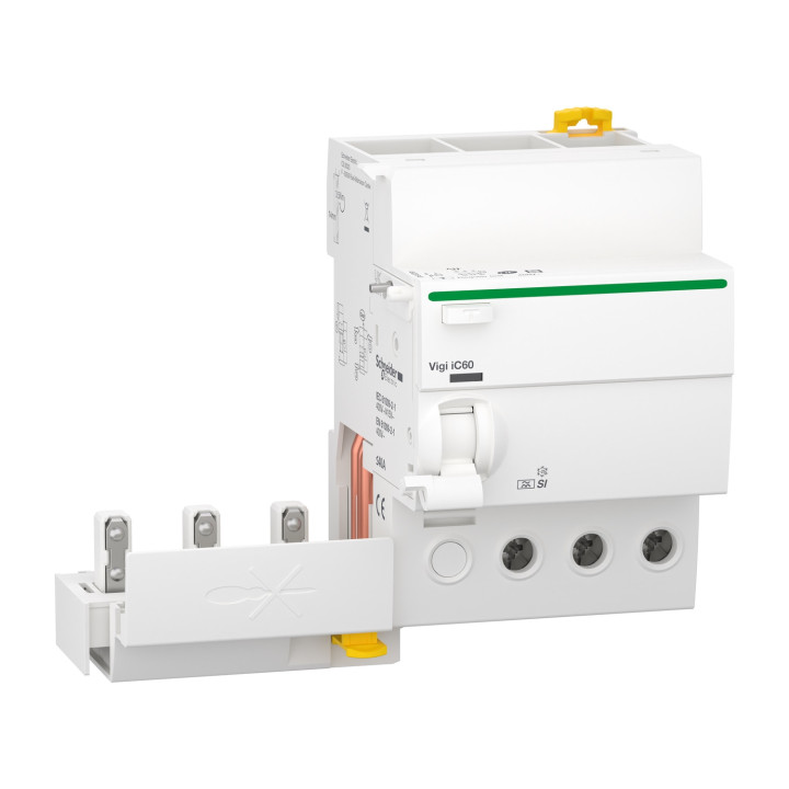 Schneider - Acti9 - iC60 - Bloc dif Vigi - 3P - 40A - 30mA - type A Si - 400V - Réf : A9Q31340