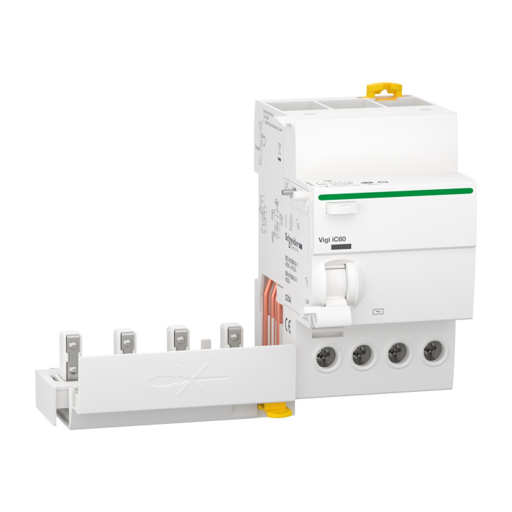 Schneider - Acti9 - iC60 - Bloc différentiel Vigi - 3P - 25A - 300mA - type AC - 230-240/400-415V - Réf : A9Q14325