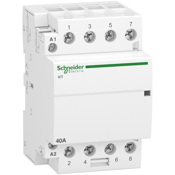 Schneider - Acti9 - Contacteur iCT - 40A - 4NO - 230/240V - 50Hz - Réf : A9C20844