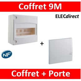 Legrand - Coffret cache-bornes 8/9 Modules + porte opaque - 001308+001328