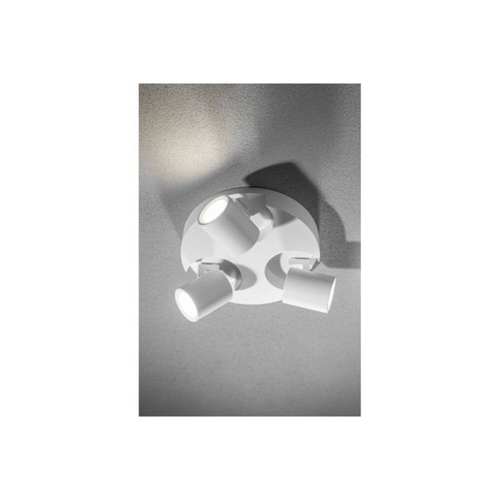 GTV Lighting - Luminaire plafond BLINK 2 - 3xGU10  - Blanc - Réf.: OS-BLND50W3-10