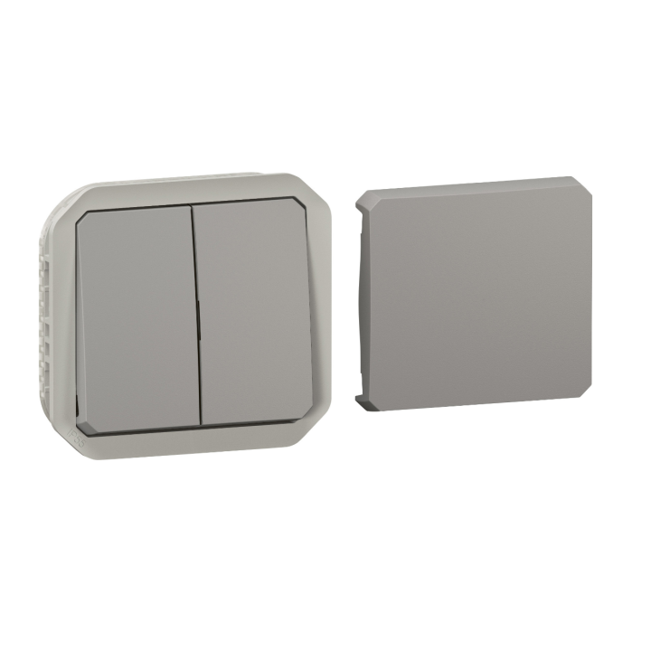 Legrand - Plexo - Transformeur réversible - 5 fonctions - étanche - IP55/IK08 - Gris - Réf : 069506L