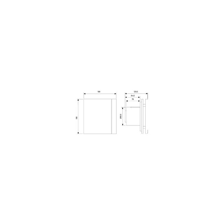 S&P Unelvent - Extracteur d'air avec temporisation réglable S&P Unelvent SILENT 100 CRZ DESIGN 85m³/h 230V 8W- Réf : 403501