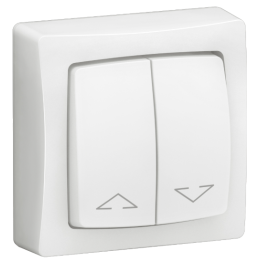 Legrand - Interrupteur double pour volets roulants - saillie - complet - bornes auto - Réf : 086013L