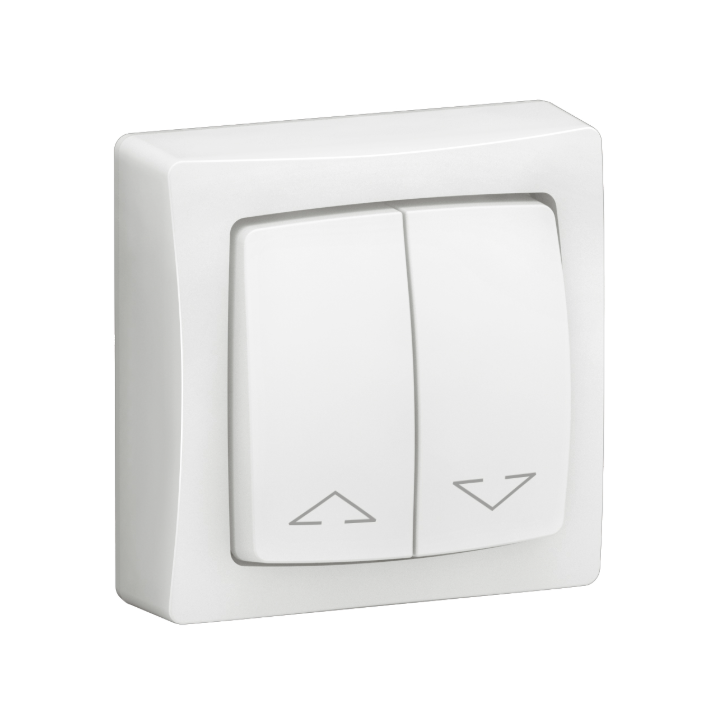 Legrand - Interrupteur double pour volets roulants - saillie - complet - bornes auto - Réf : 086013L