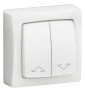 Legrand - Interrupteur double pour volets roulants - saillie - complet - bornes auto - Réf : 086013L