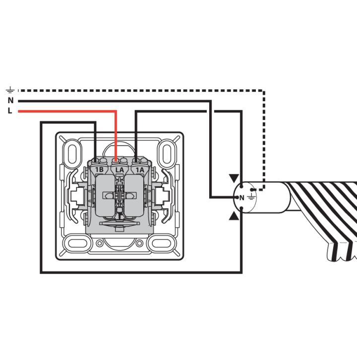 Legrand - Interrupteur double pour volets roulants - saillie - complet - bornes auto - Réf : 086013L