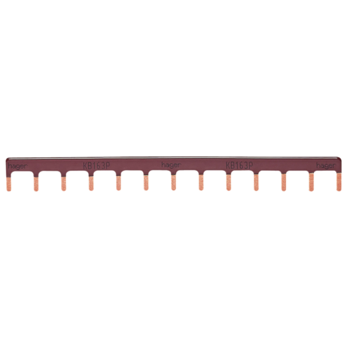 Hager - Peigne d'alimentation 13 Modules Universel Phase - KB163P