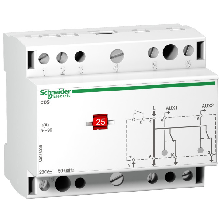 Schneider - Acti9 - CDS - Contacteur délesteur monophasé - 2 voies - 240VCA - Réf : A9C15908