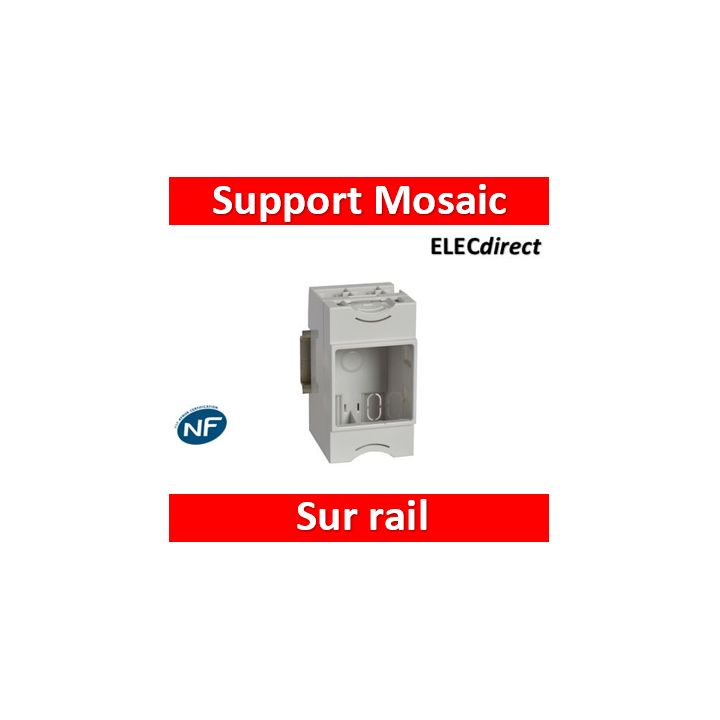 Legrand - Support universel modulaire pour montage appareillage Mosaic 2 modules sur rail - 412950