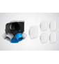 Atlantic - Kit VMC Autocosy iH - Simple flux intelligente 6 sanitaires + 5 bouches fixes Line plates - 230m³/h - Réf : 412289