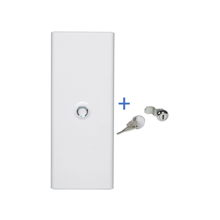 Legrand - Porte Blanche pour tableau DRIVIA - 52 Modules 4 Rangées + serrure - 401334+401391