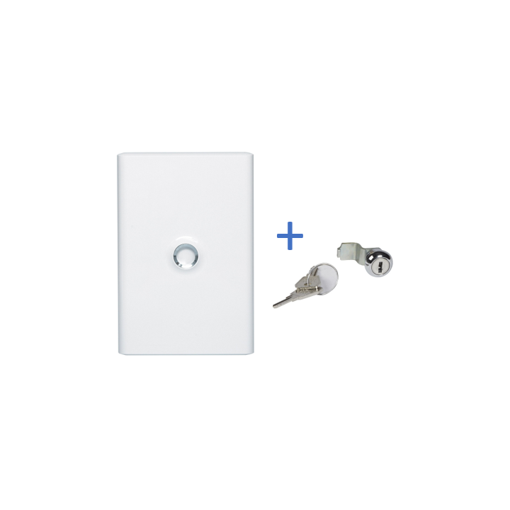 Legrand - Porte Blanche pour tableau DRIVIA - 26 Modules 2 Rangées + serrure - 401332+401391