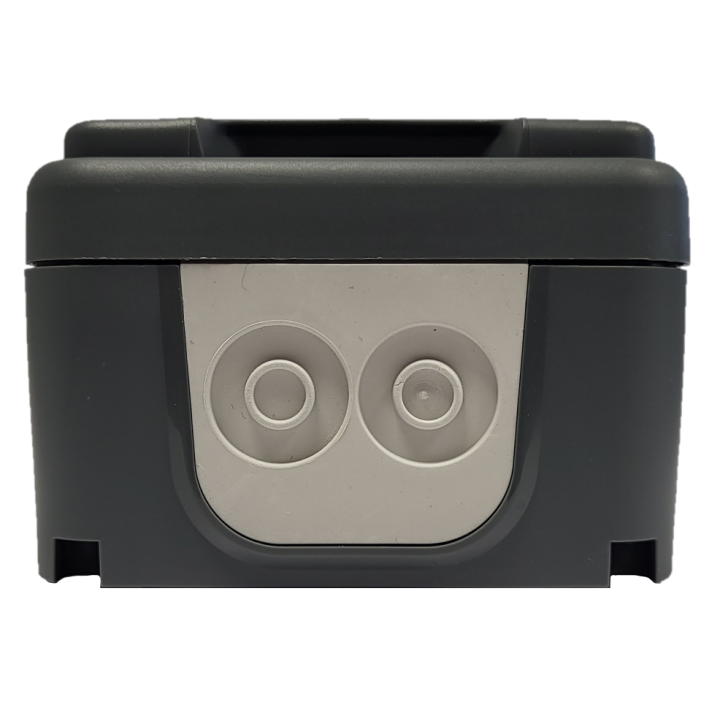 Eur'Ohm - OXXO - Prise de courant 2P+T - Saillie - IP55 - IK08 - Connexion automatique - Anthracite - Réf : 60840