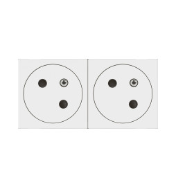 Legrand - Mosaic Link - Double prise de courant 2P+T Surface  - Raccordement latéral - 4 Modules - Blanc - Réf : 278164L