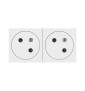 Legrand - Mosaic Link - Double prise de courant 2P+T Surface  - Raccordement latéral - 4 Modules - Blanc - Réf : 278164L