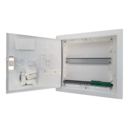 Legrand - Coffret encastré - porte métal extra plate - 1 rangée - 12+2 mod - 001531