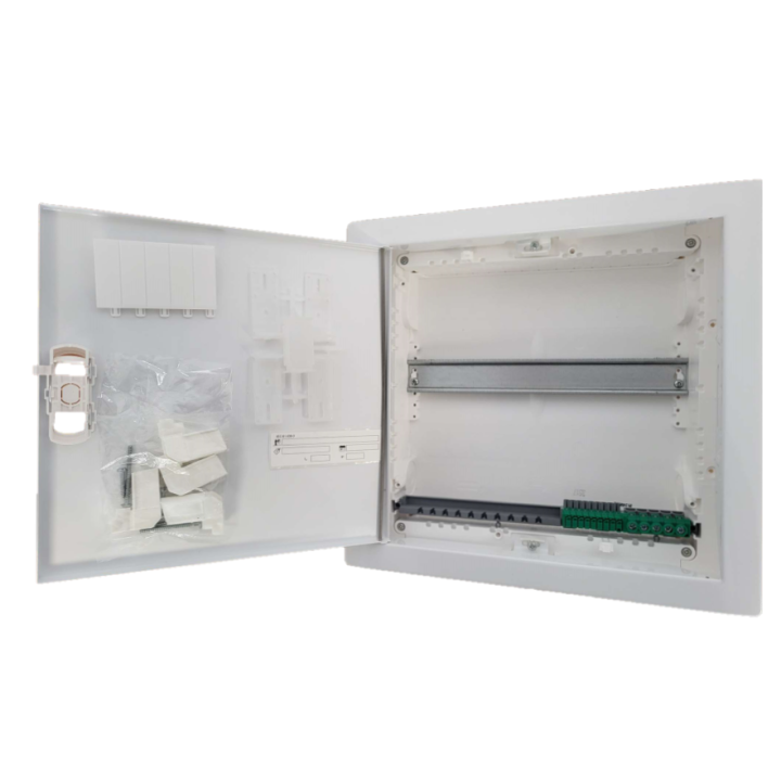 Legrand - Coffret encastré - porte métal extra plate - 1 rangée - 12+2 mod - 001531