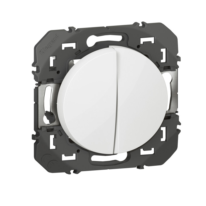 Legrand - Dooxie - prêt à poser en encastré - Double VV blanc avec plaque Réf : 600002+ 600801
