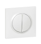 Legrand - Dooxie - prêt à poser en encastré - Double VV blanc avec plaque Réf : 600002+ 600801