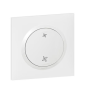 Legrand - Dooxie - Lot prêt à poser en encastré - Interrupteur commande VMC blanc complet avec plaque de finition blanche