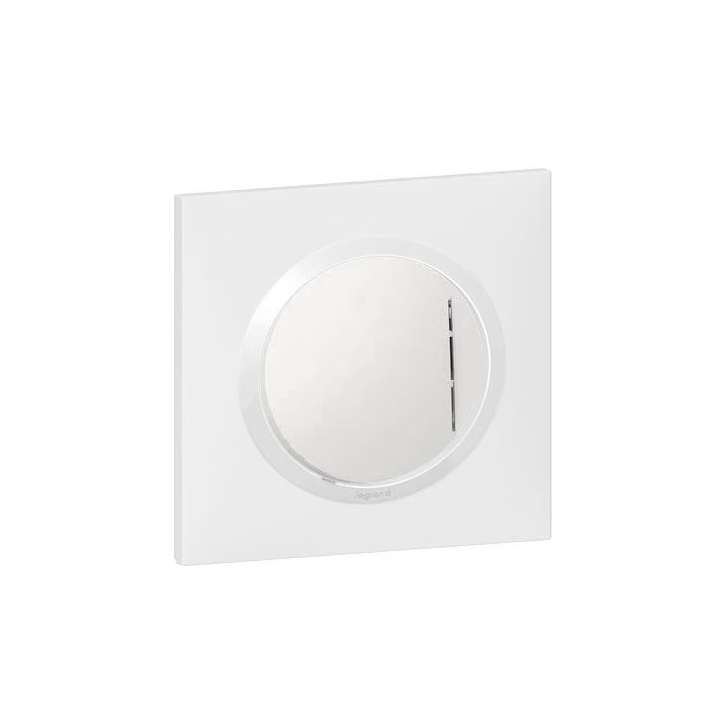 Legrand - Dooxie - Lot prêt à poser en encastré - Interrupteur/va-et-vient témoin blanc avec plaque de finition blanche