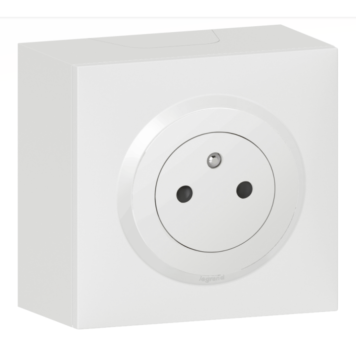 Legrand - Dooxie - LOT Prise de courant Saillie 1 poste complet - Réf : 600041+600801+600335