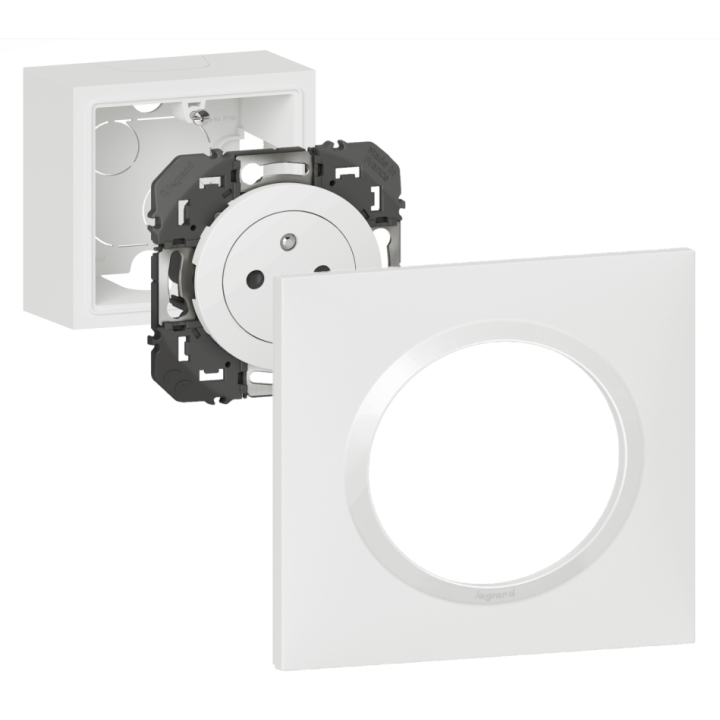 Legrand - Dooxie - LOT Prise de courant Saillie 1 poste complet - Réf : 600041+600801+600335