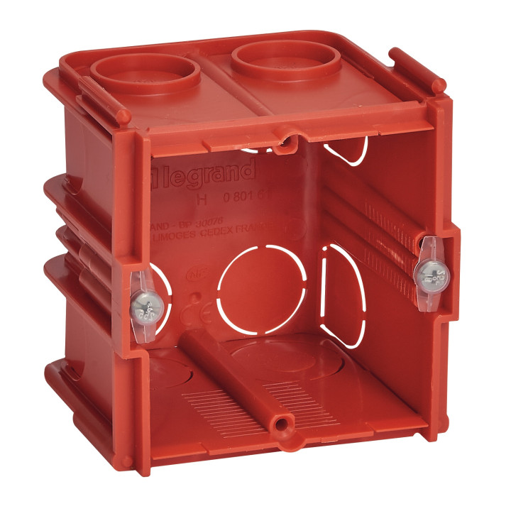Legrand - Boîte monoposte Batibox - maçonnerie - carrée associable - prof. 60 - 080161