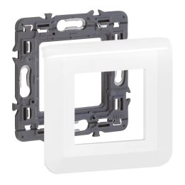 Legrand Mosaic - Plaque 2 modules - 1 poste + support 1 poste Réf : 277802L+080251