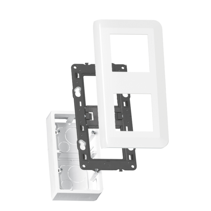 Legrand Mosaic -  Kit Cadre saillie 2 postes - 3x2 modules - vertical - 277822L+080282+080252