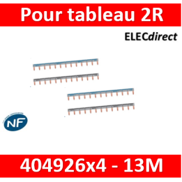 Legrand - Peignes d'alimentation 13 Modules Universel PH + N - 404926x4