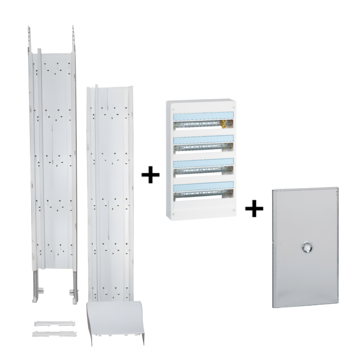 Legrand - Kit GTL 18M + tableau 72M + Porte transparente - 030067+401224+401244