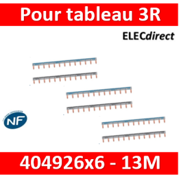 Legrand - Peignes d'alimentation 13 Modules Universel PH + N - 404926x6
