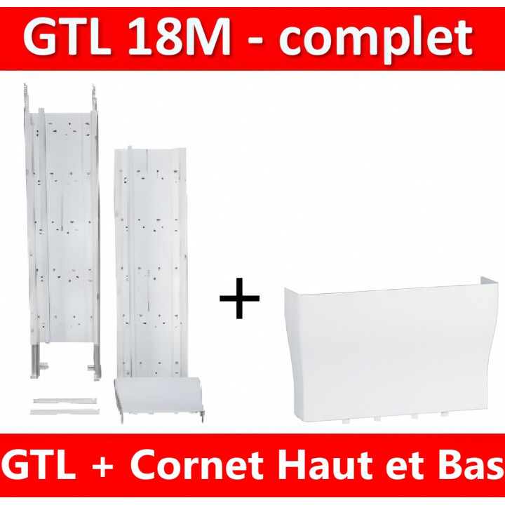 Legrand - Kit GTL 18M - Avec 2 couvercles complet - 65 x 355 mm + 1 cornet - 030067+030071