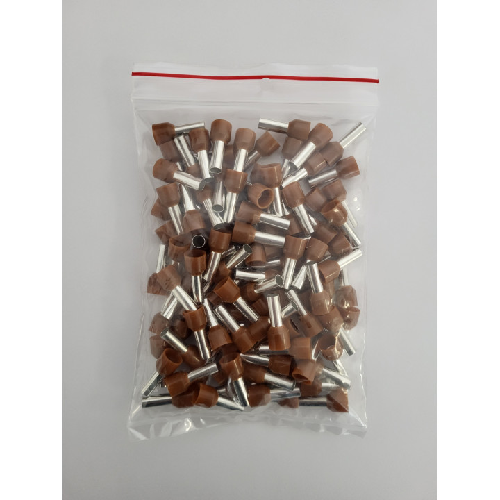 Embout de câblage marron 10mm2 - 41055 X 100 UNITES
