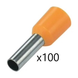 Embout de câblage Orange 4mm2 x100 - 41053