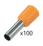 Embout de câblage Orange 4mm2 x100 - 41053