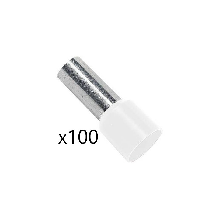 Embout de câblage Blanc 16mm2  - 41056 X 100 UNITES