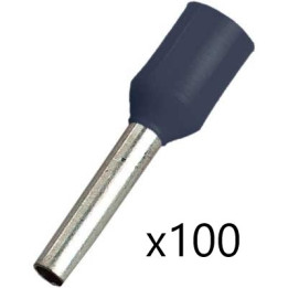 Embout de câblage Noir 1.5mm2 x100 - 41051
