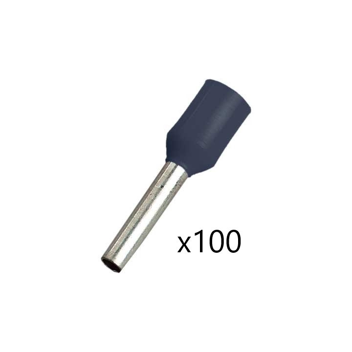 Embout de câblage Noir 1.5mm2 x100 - 41051