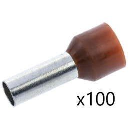 Embout de câblage marron 10mm2 - 41055 X 100 UNITES