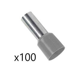 Embout de câblage Gris 2.5mm2 x100 - 41052