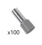 Embout de câblage Gris 2.5mm2 x100 - 41052